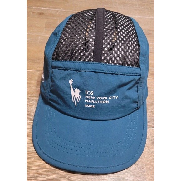 New Balance TCS NYC Marathon 2022 Cap Stash Hat Blue 5 Panel Running Hiking - Picture 1 of 6